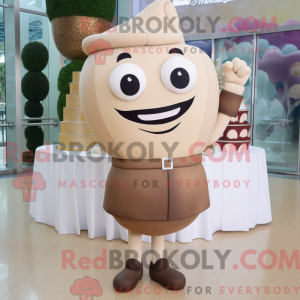 Tan Wedding Cake mascot...
