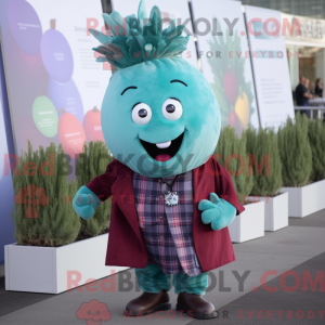 Teal Beet mascottekostuum...