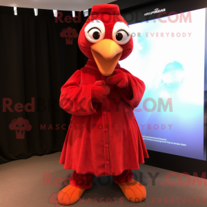 Red Gosling maskot drakt...