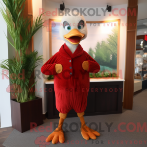 Red Gosling maskot kostume...