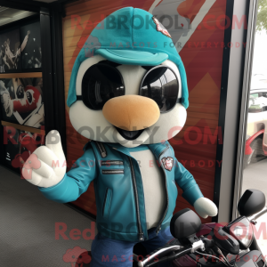 Teal Moussaka mascot...