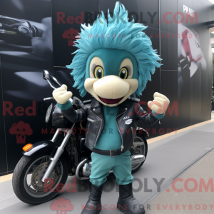 Teal Moussaka mascot...