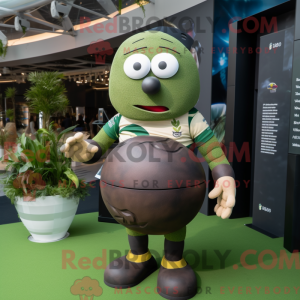 Oliven Rugby Ball maskot...