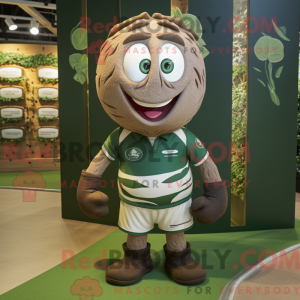 Oliven Rugby Ball maskot...