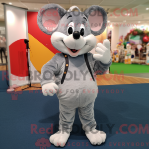 Gray Mouse mascot costume...