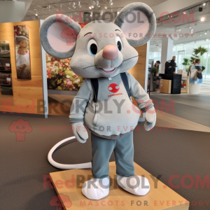 Grå mus maskot kostume...