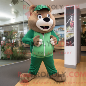 Groene Bever mascotte...