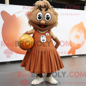Brown Handball Ball mascot...