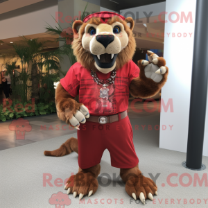 Personaggio mascotte rosso...