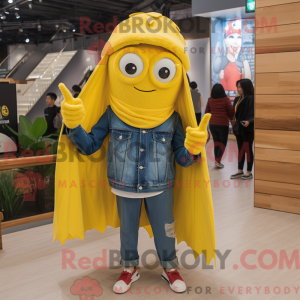 Gul Momentum maskot kostume...