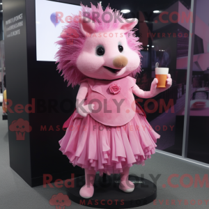 Pink Hedgehog maskot...