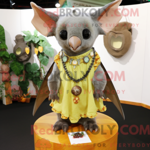 Olive Fruit Bat mascotte...