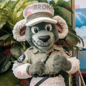 Silver Ram maskot kostume...