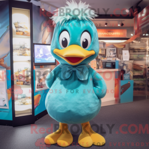 Turkis Duck-maskotkostyme...