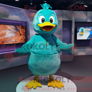Turkis Duck-maskotkostyme...