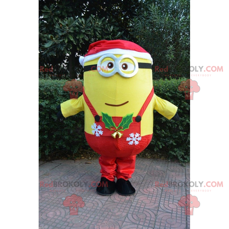 Mascotte Minion en tenue de Noel - Redbrokoly.com