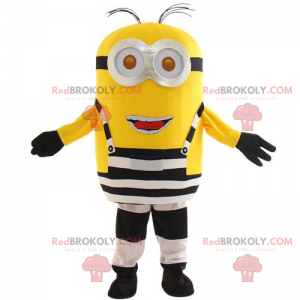 Minion mascot in prisoner outfit - Kevin - Redbrokoly.com