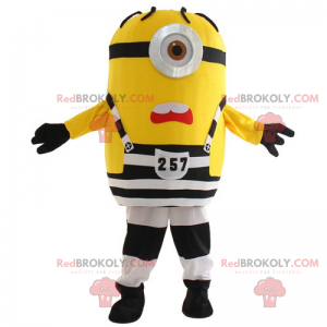 Minion-Maskottchen im Gefangenen-Outfit - Stuart -