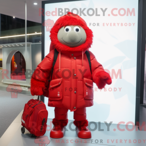 Rød Momentum maskot kostume...