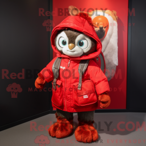 Rød Momentum maskot kostume...