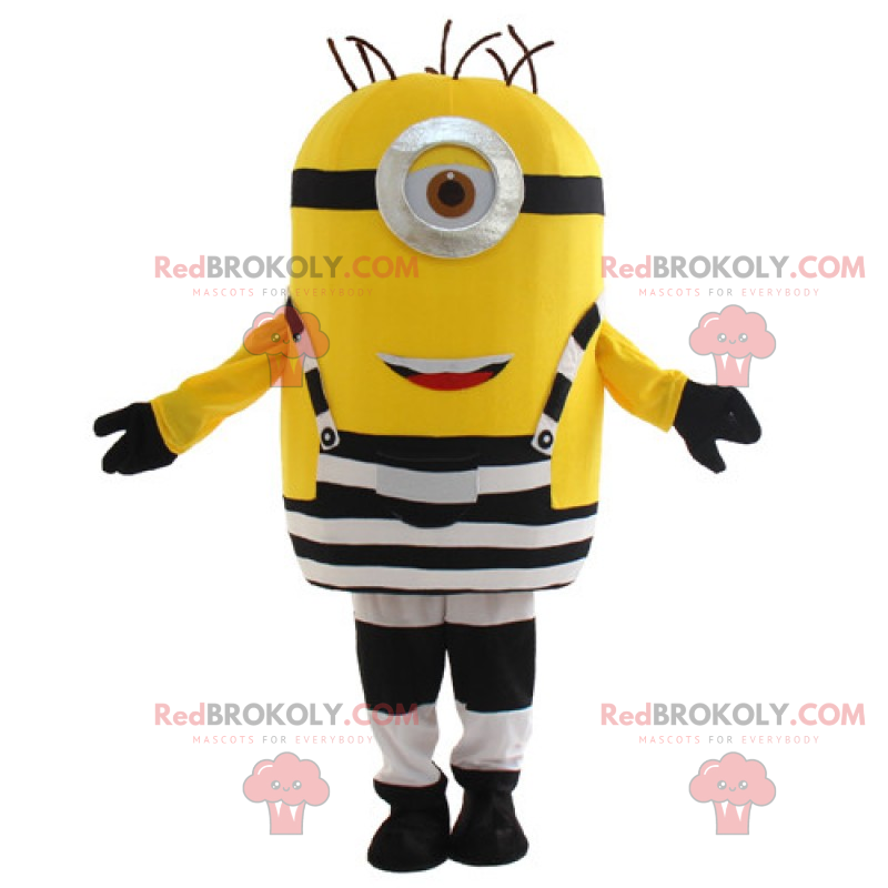 Minion maskot i fangetøj - Smiling Stuart - Redbrokoly.com Minion maskot i fangetøj - Smiling Stuart - Redbrokoly.com