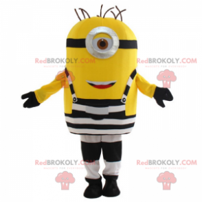 Minion-Maskottchen im Gefangenen-Outfit - Lächelnder Stuart -