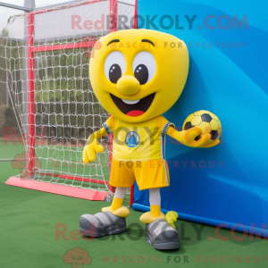 Yellow Soccer Goal mascot...