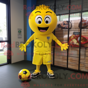 Yellow Soccer Goal mascot...
