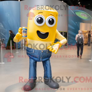 Gold Soda Can maskot...