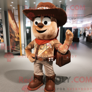 Brun Cowboy maskotka...