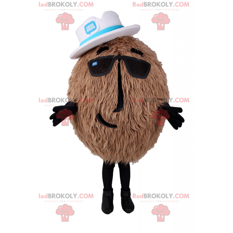 Coconut mascot with hat - Redbrokoly.com