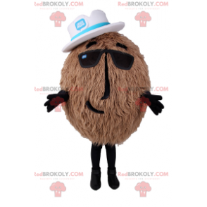 Coconut mascot with hat - Redbrokoly.com