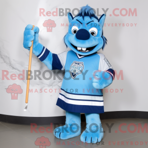 Blauer Eishockeyschläger...