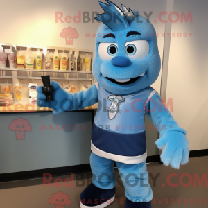 Blauer Eishockeyschläger...