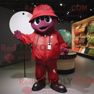 Red Plum mascottekostuum...