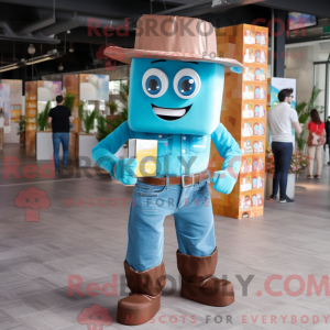 Cyan Chocolate Bars maskot...