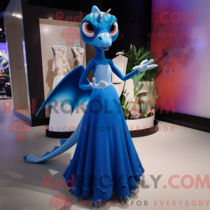 Disfraz de mascota azul...