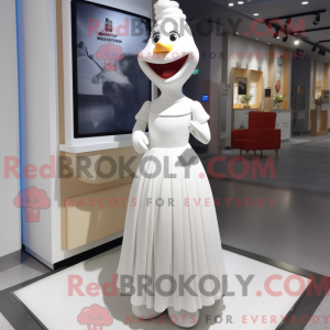 White Aglet mascot costume...