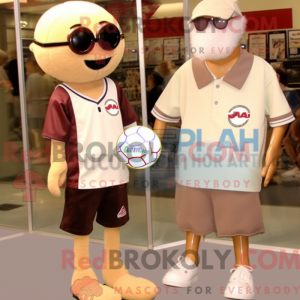 Tan Volleyball Ball mascot...