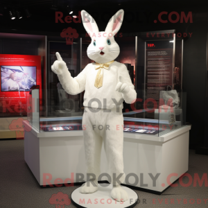 Hvid Wild Rabbit maskot...
