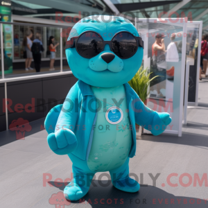 Cyan Seal Maskottchen...