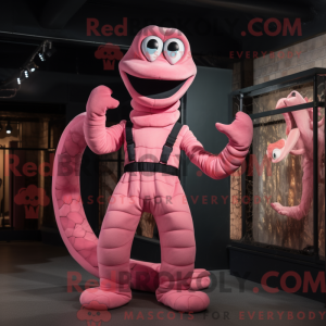 Roze Hydra-mascottekostuum...