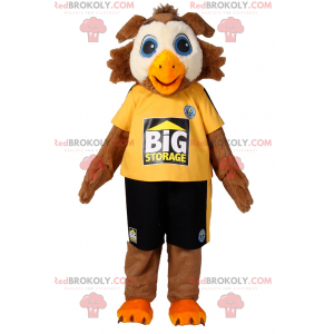 Mascote pássaro em roupas esportivas - Redbrokoly.com