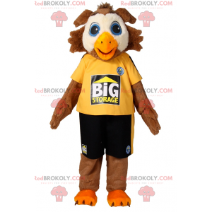 Mascotte oiseau en tenue de sport - Redbrokoly.com
