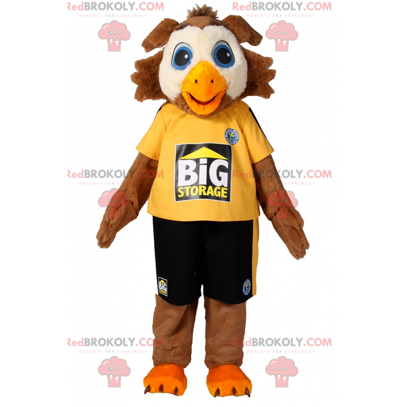Mascotte oiseau en tenue de sport - Redbrokoly.com