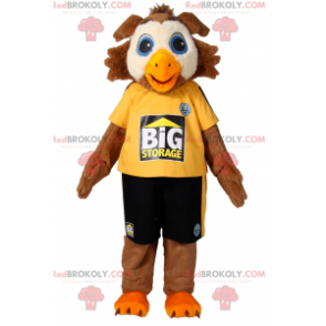 Mascote pássaro em roupas esportivas - Redbrokoly.com