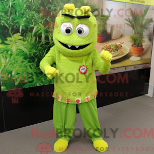 Lime Grön Fried Rice maskot...