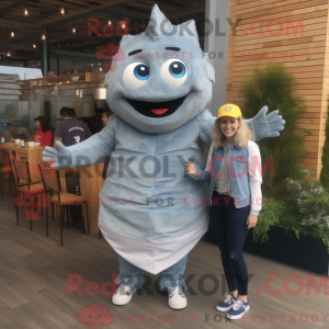 Gray Fish And Chips mascot...