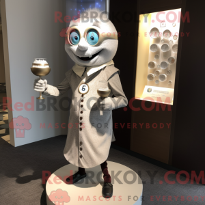 Maskotdraktfigur i silver...