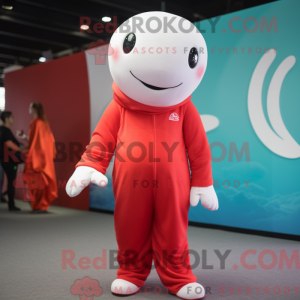 Red Beluga Whale maskot...